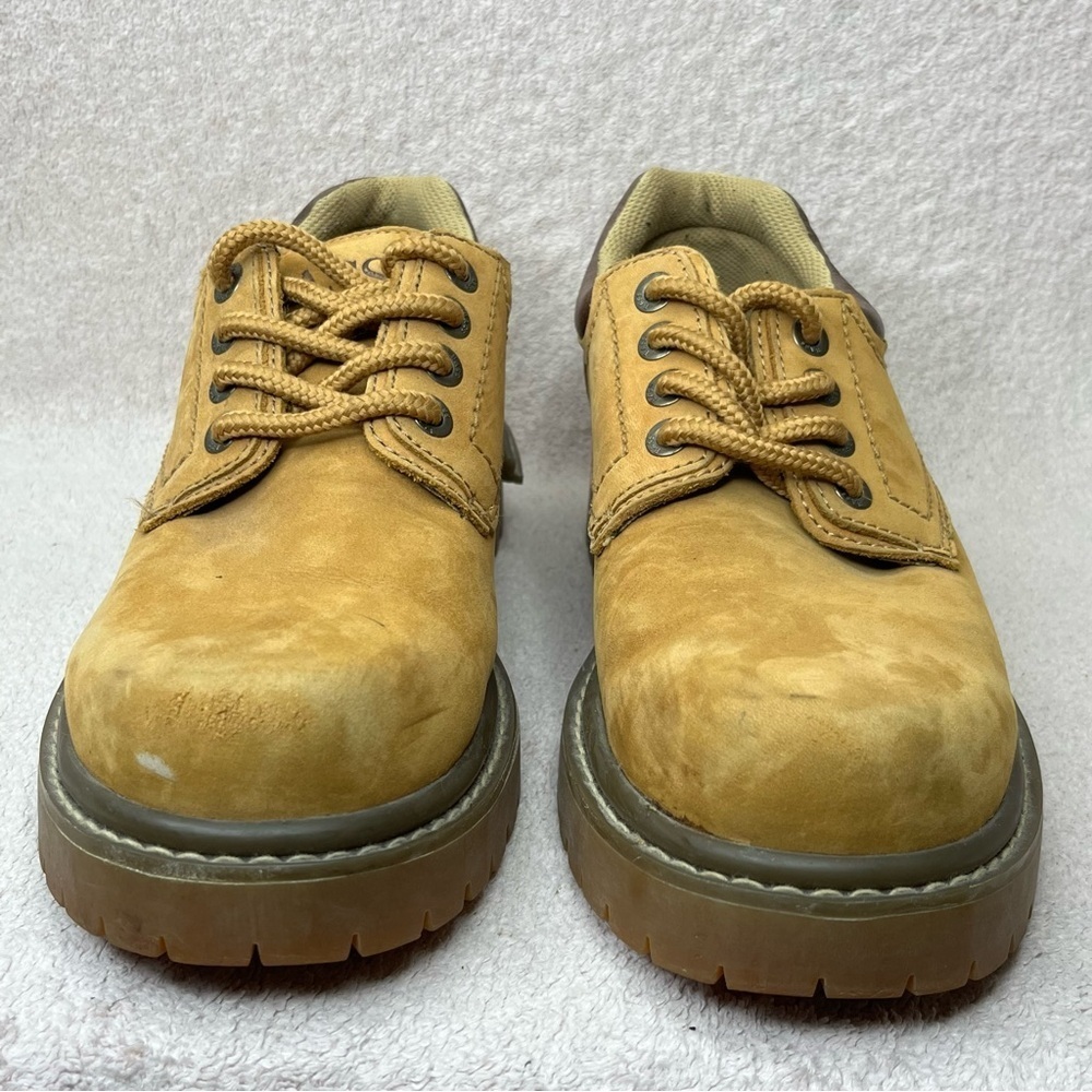 Vintage Bass Waterproof Leather Lug Sole Oxford Shoes-Women’s 9-Tan-Brown-y2k - Picture 8 of 11